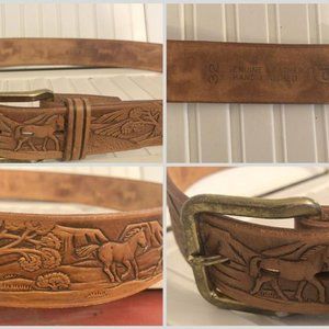 1970s SEARS Vtg Men's Tooled Leather Belt West